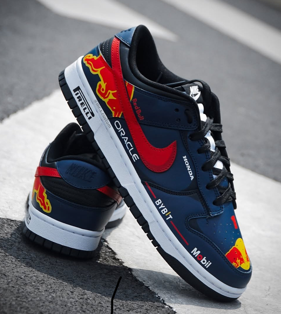 Nike Dunk Low RedBull Racing F1 Custom