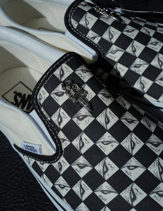 Custom Vans Chrome Hearts Slip On