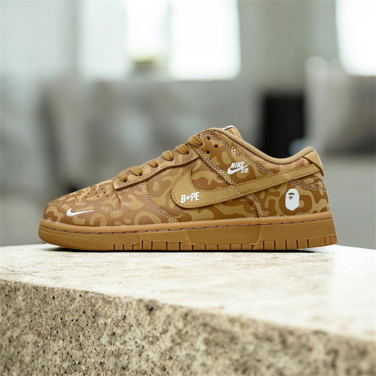 Custom Nike Dunk Low x Bape Camo