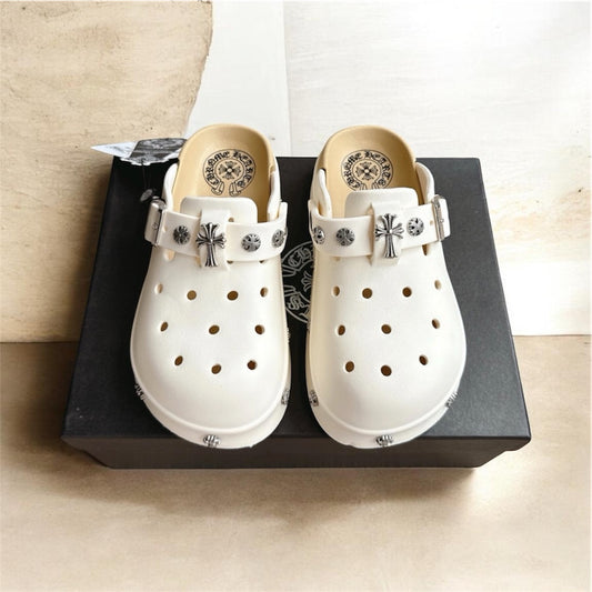 Platform Chrome Hearts Sandal (white)
