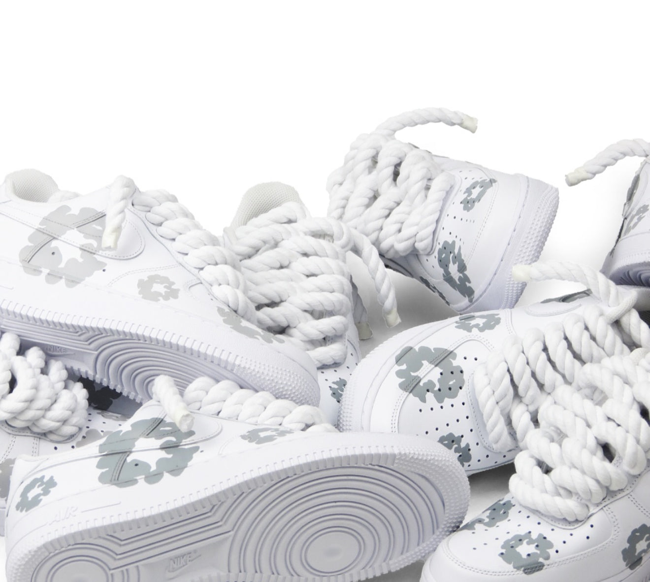 Custom Nike Air force 1 Denim Tears Rope