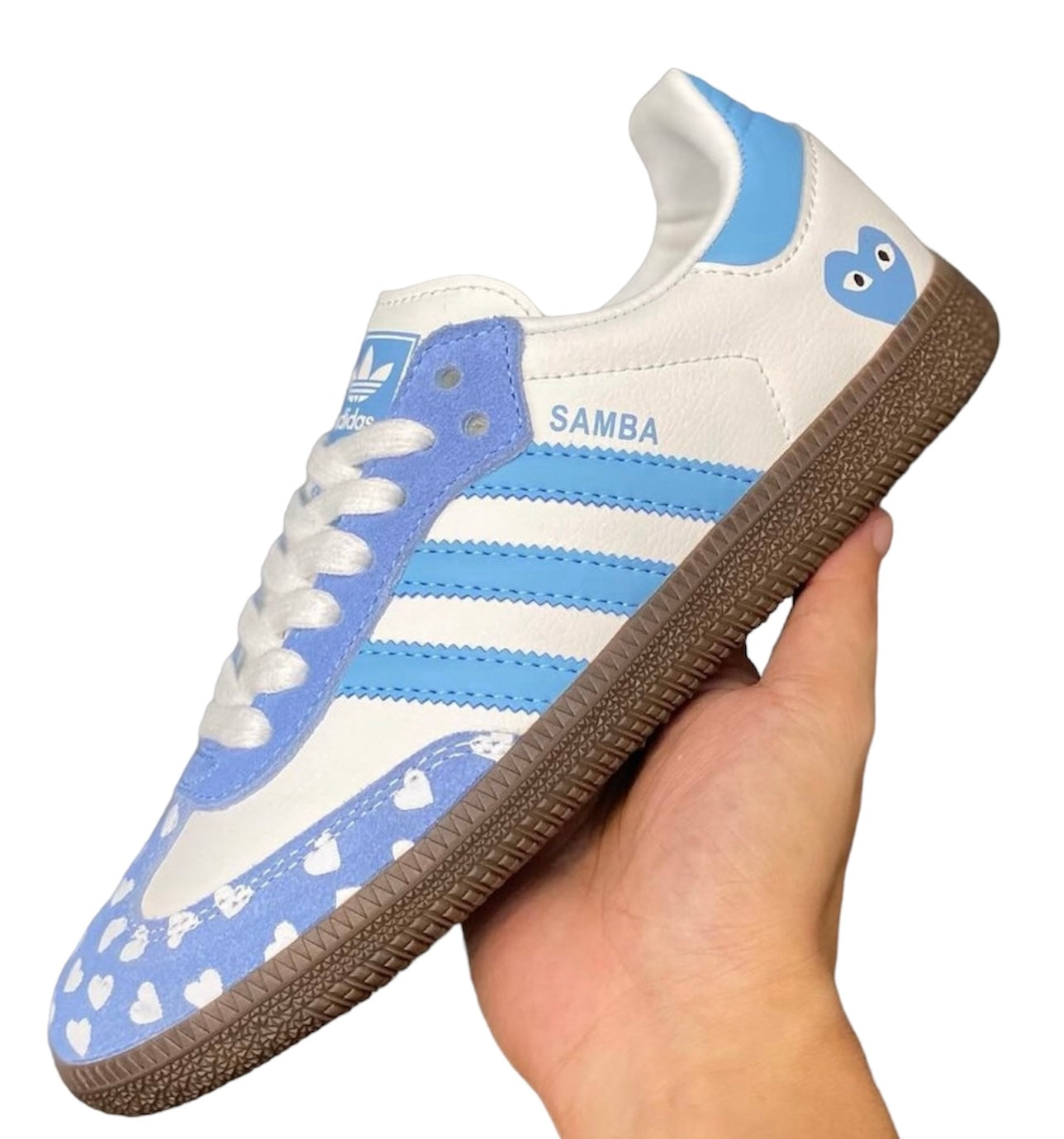 Custom Adidas Samba x CDG Sky Blue