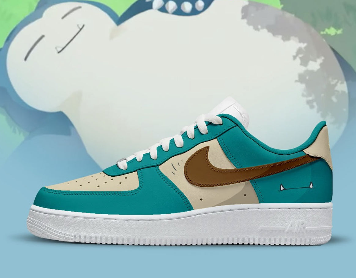 Custom Nike Air force 1 Pokémon Snorlax