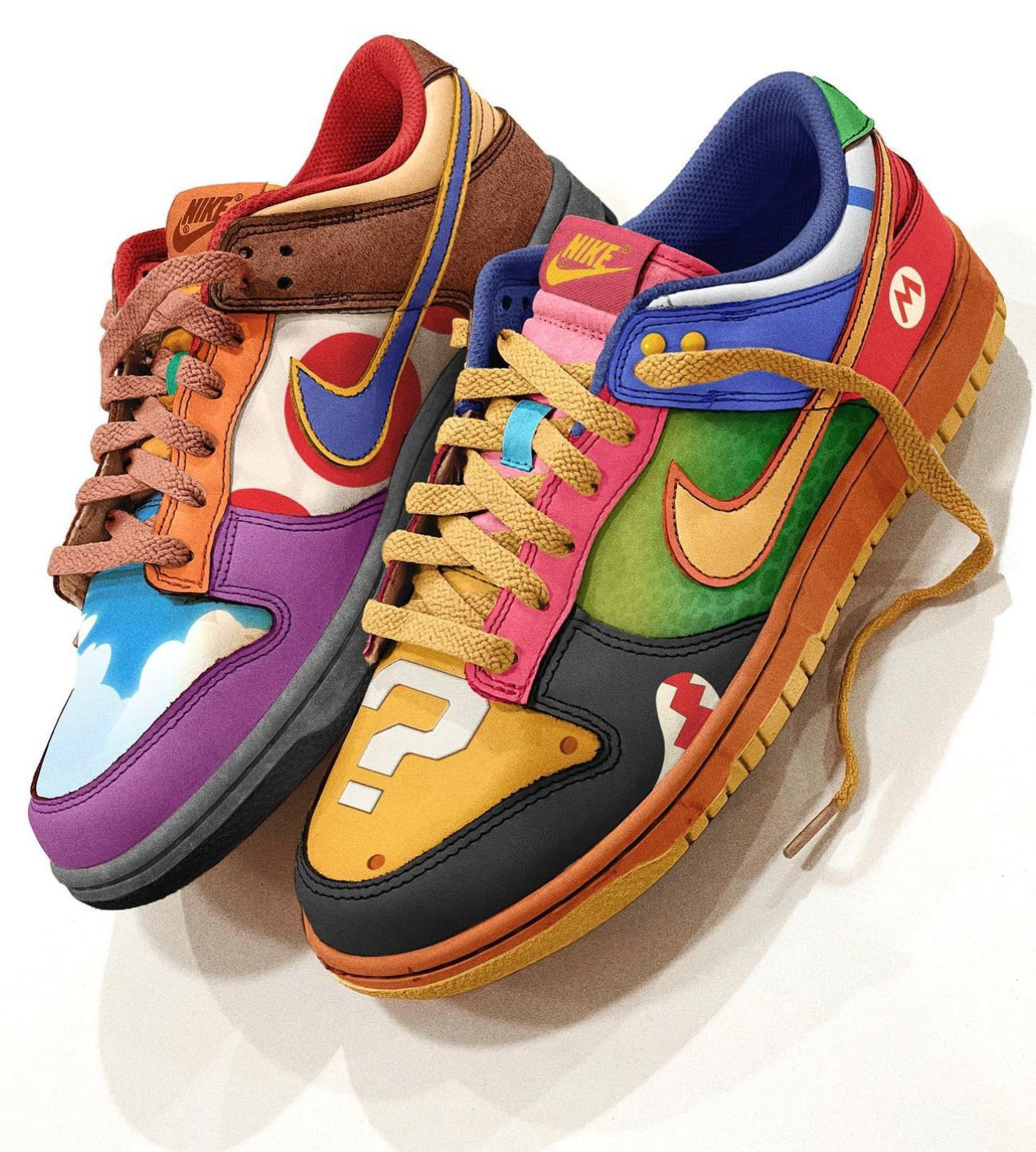 Nike Dunk Low Mario Kart Custom