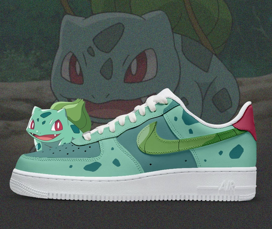 Custom Nike Air force Pokémon Balbasaur – JWCKICKS