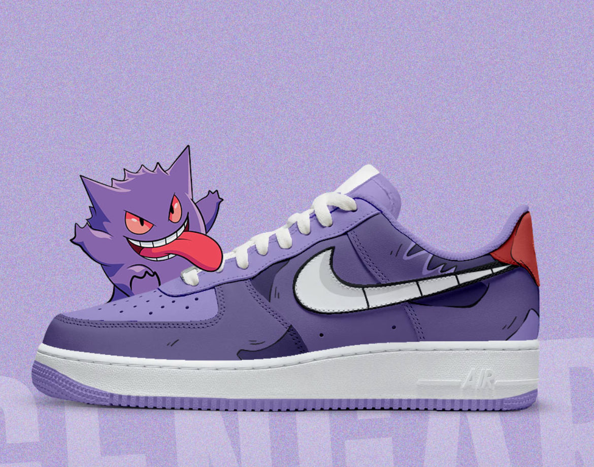 Custom Nike Air force Pokémon Gengar – JWCKICKS