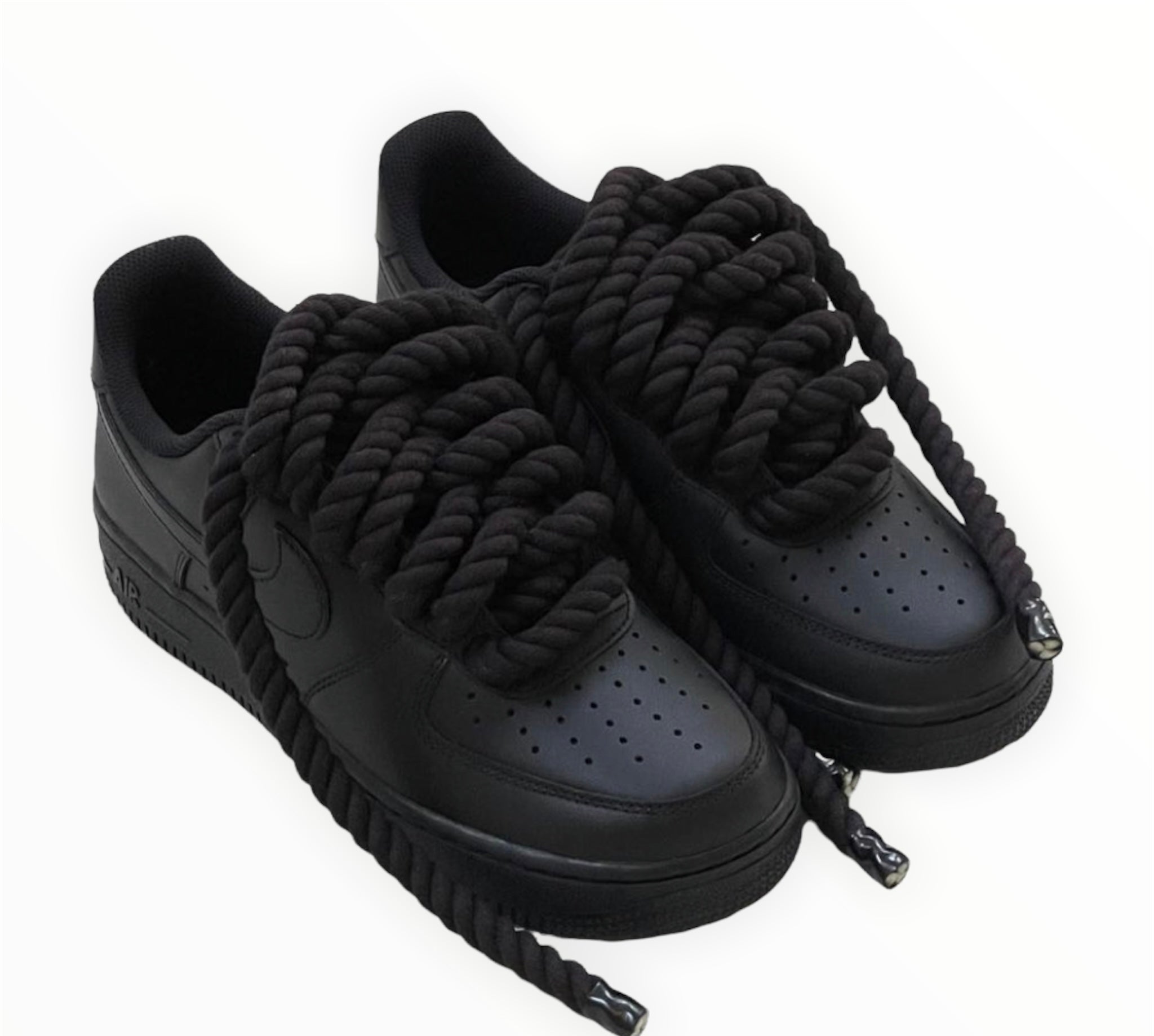 Custom Air Force 1 Rope Lace Black Air Force Shoes Rope Lace 