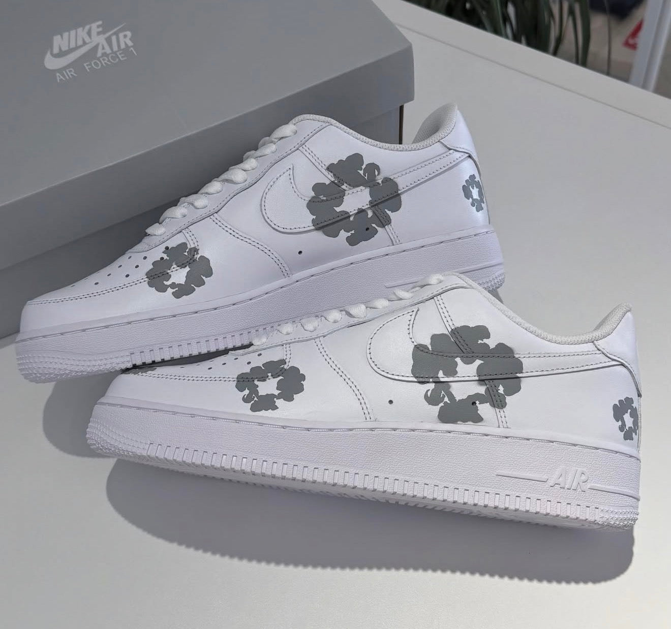 Custom Nike Air force 1 x Denim Tears White