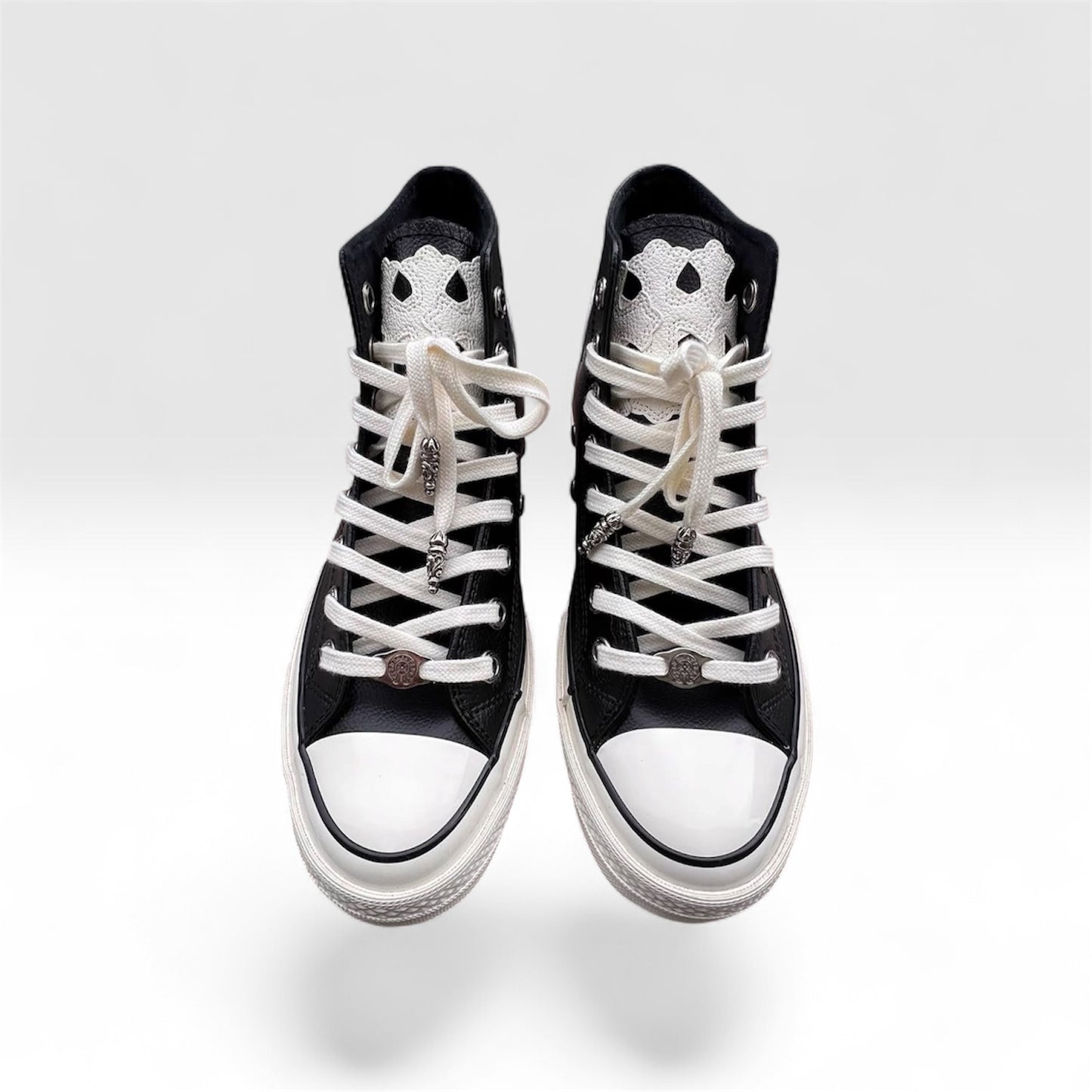 Custom Converse Chuck Taylor High Leather x Chrome Hearts