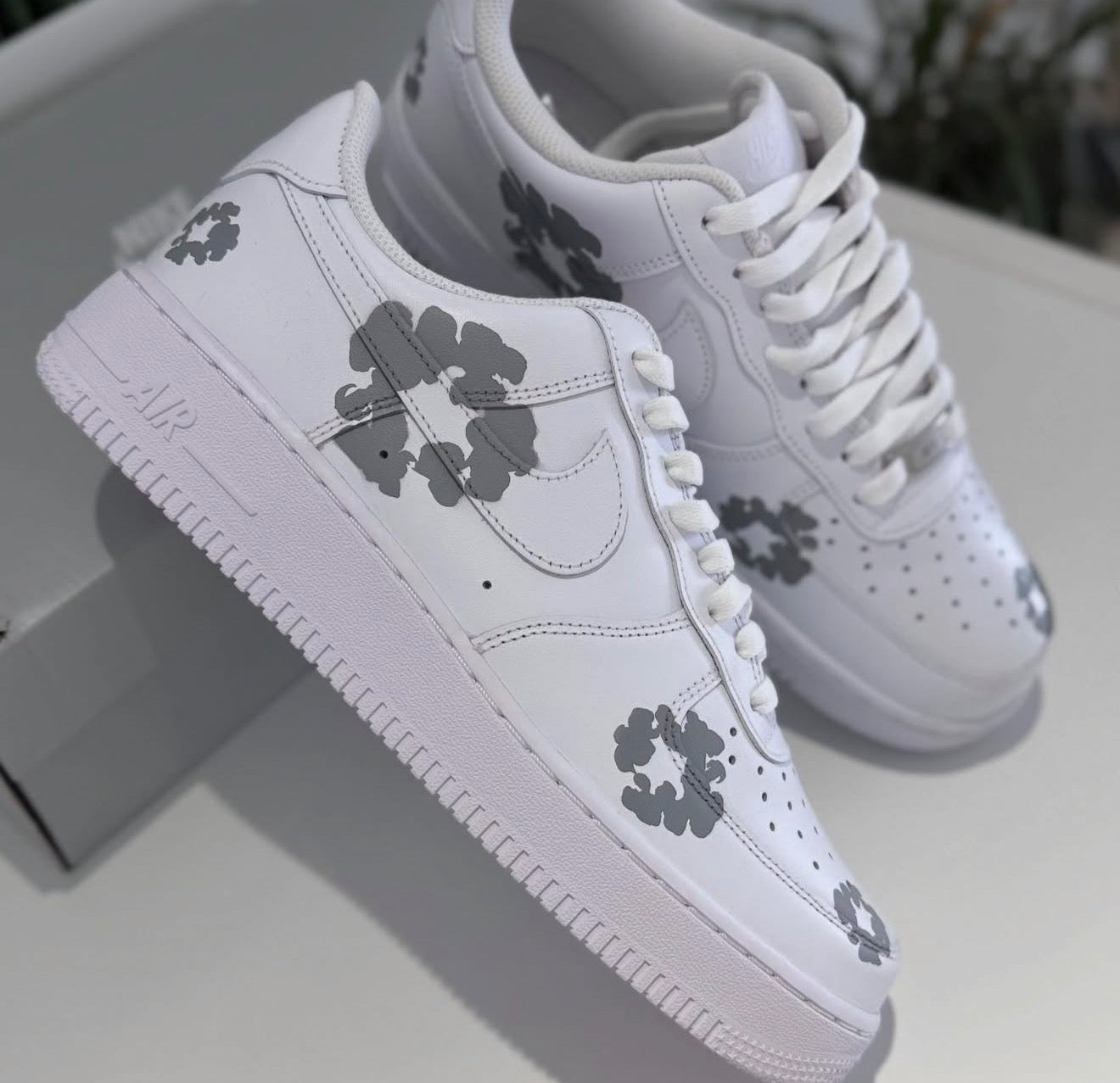 Custom Nike Air force 1 x Denim Tears White