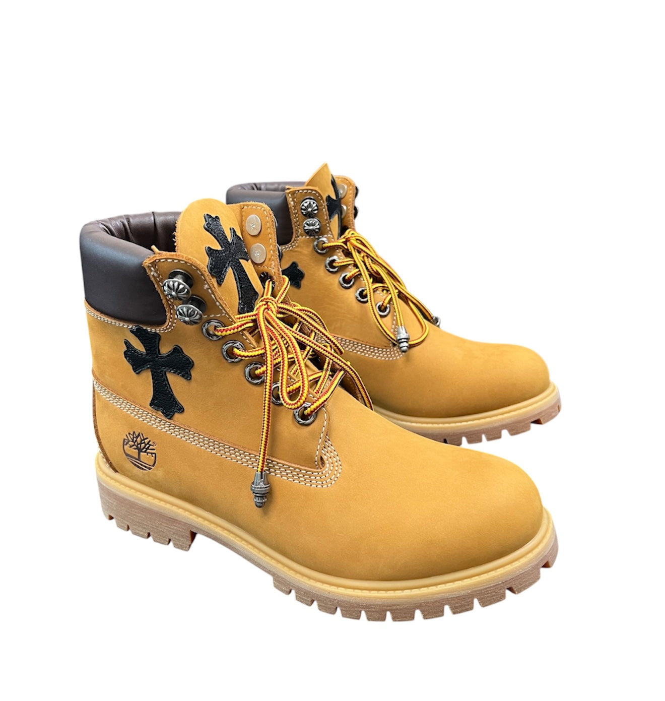 Custom Chrome Hearts Timberlands Tan