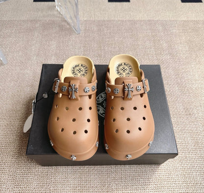 Platform Chrome Hearts Sandal (brown)