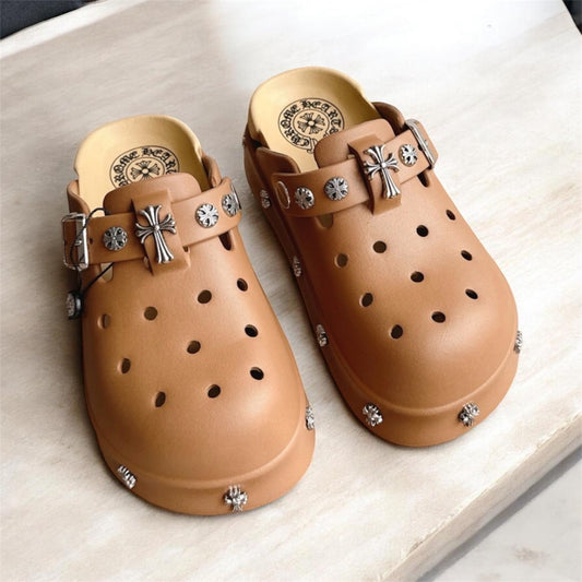 Platform Chrome Hearts Sandal (brown)