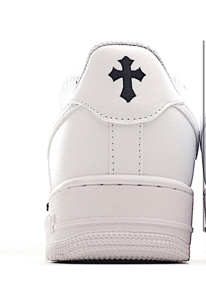 Custom Nike Air force 1 x Chrome Hearts White