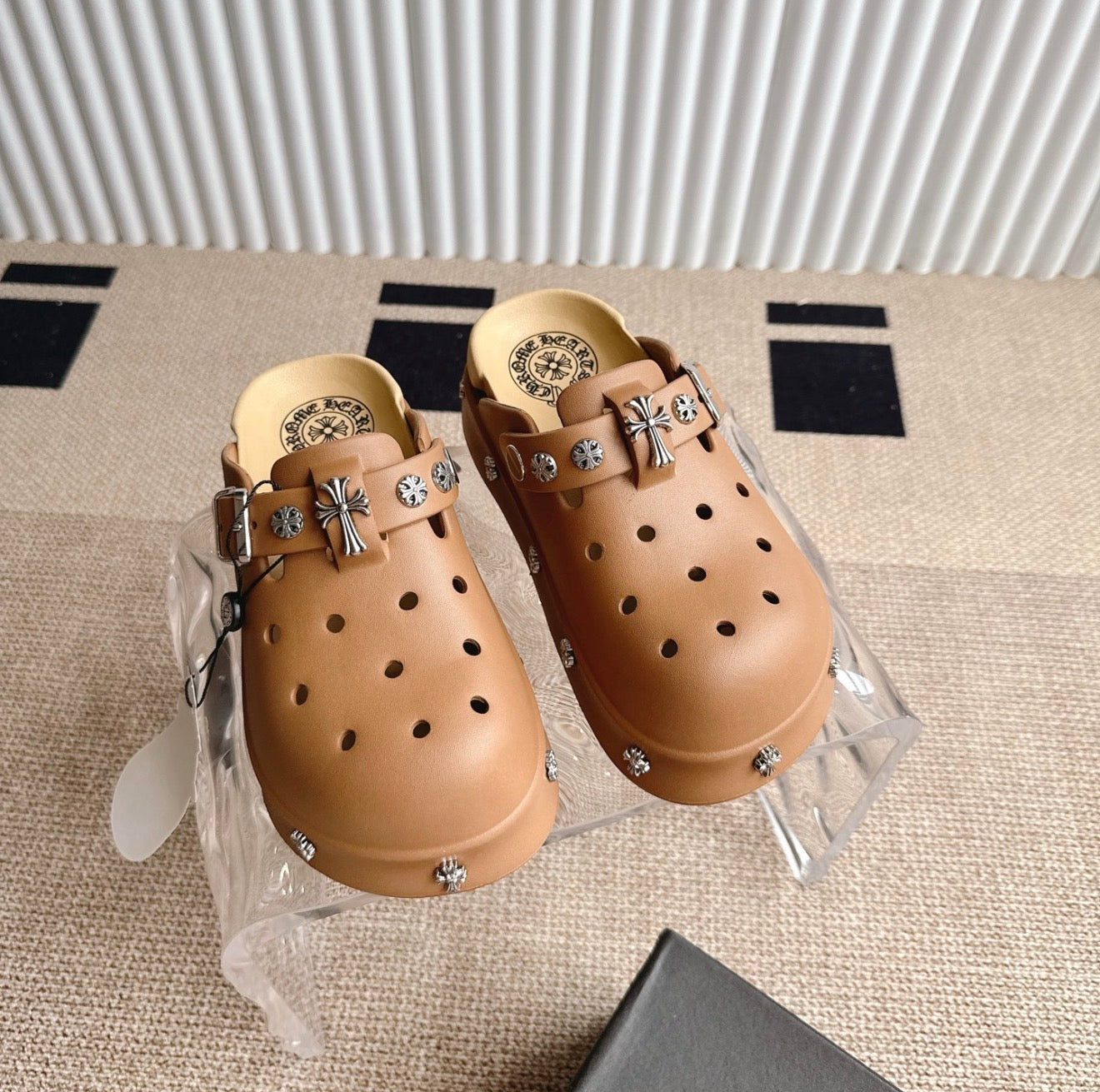 Platform Chrome Hearts Sandal (brown)