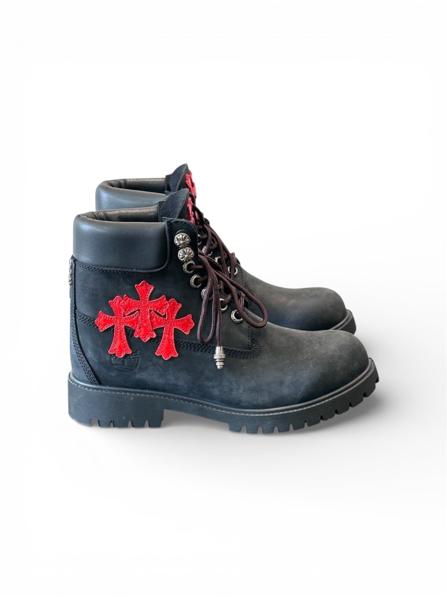 Custom Chrome Hearts Timberlands Black
