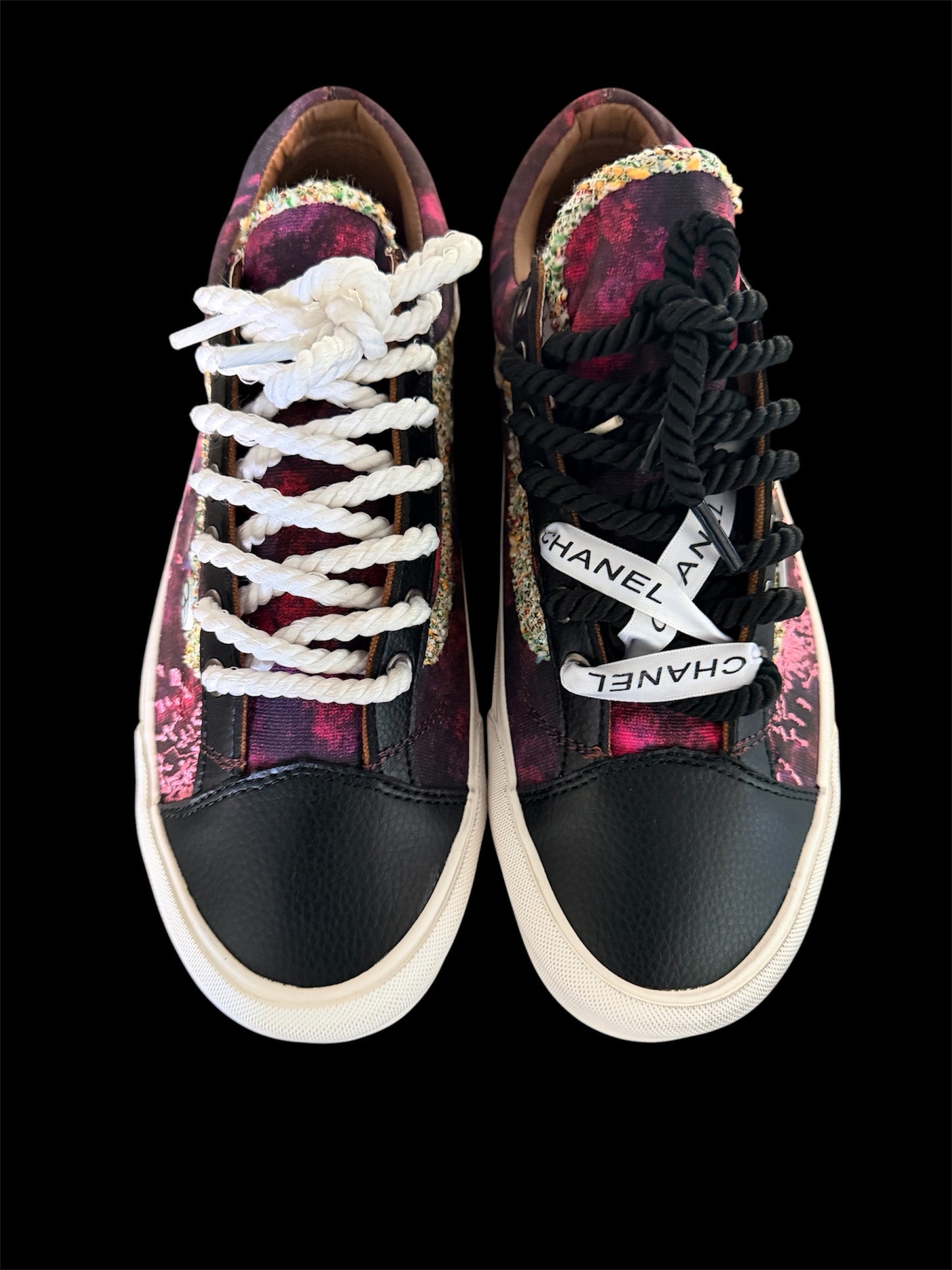 Custom Chanel Rope Lace Vans
