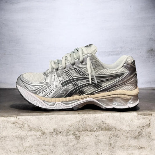 Double Laced Asics Gel Kayano 14 Silver Grey