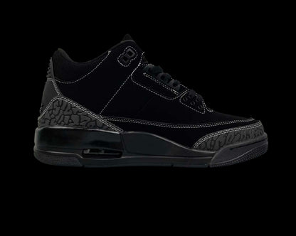 Custom Nike Air Jordan 3 Reverse Swoosh ‘Black’