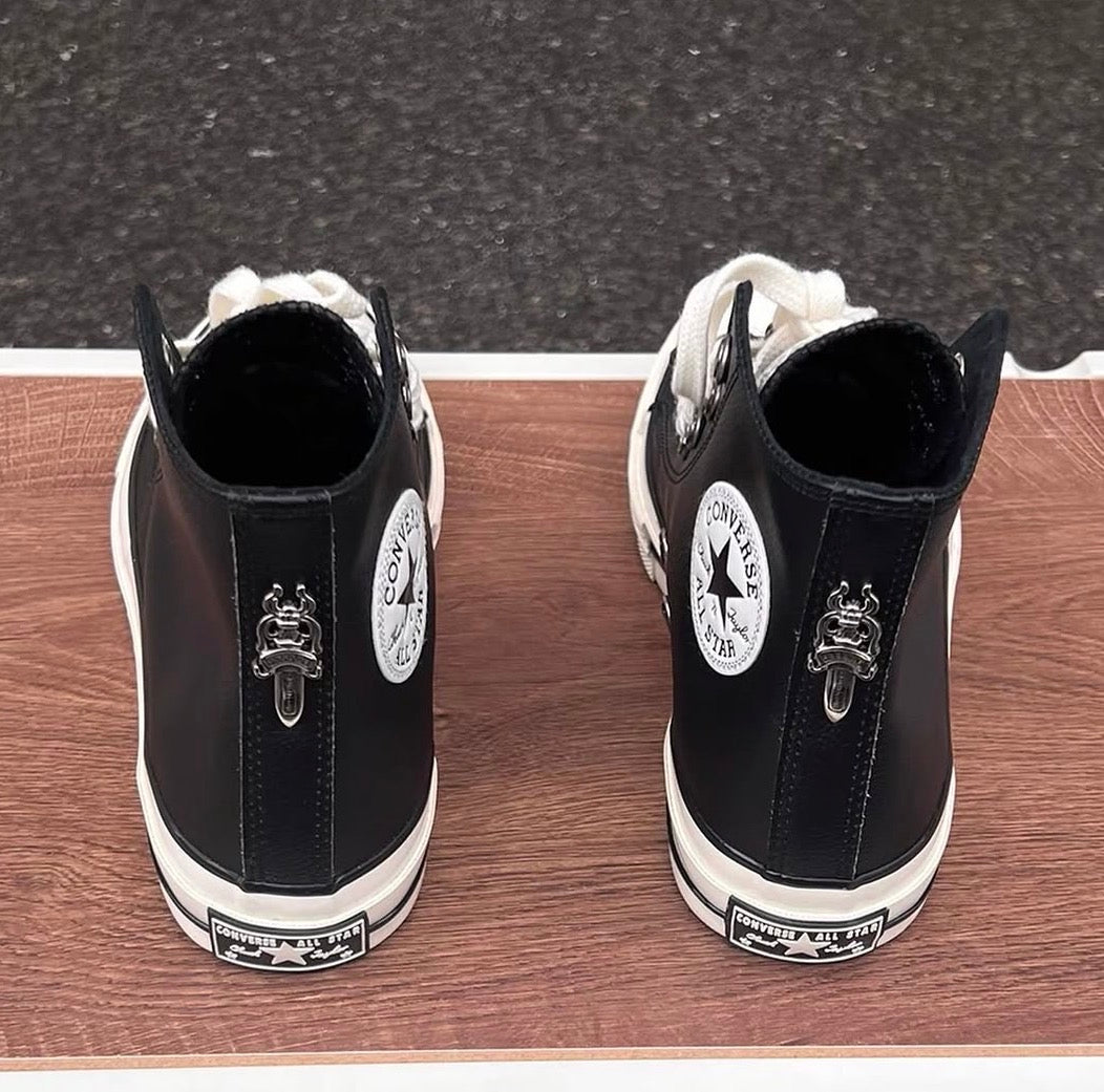 Custom Converse Chuck Taylor High Leather x Chrome Hearts