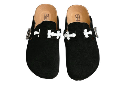 Custom Birkenstocks x Chrome Hearts BW