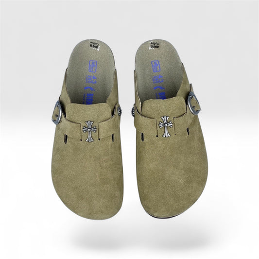Custom Birkenstocks x Chrome Hearts BW