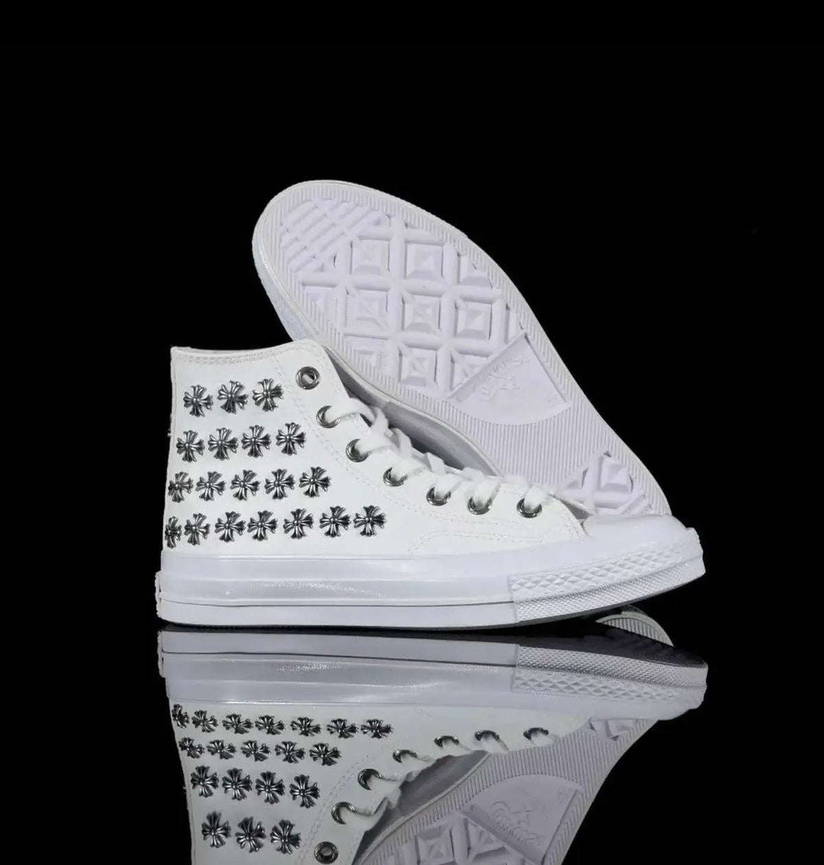 Custom Converse Chuck Taylor Hi x Chrome Hearts