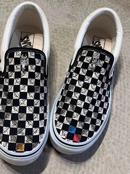 Custom Vans Chrome Hearts Slip On