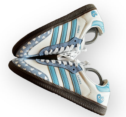 Custom Adidas Samba x CDG Sky Blue
