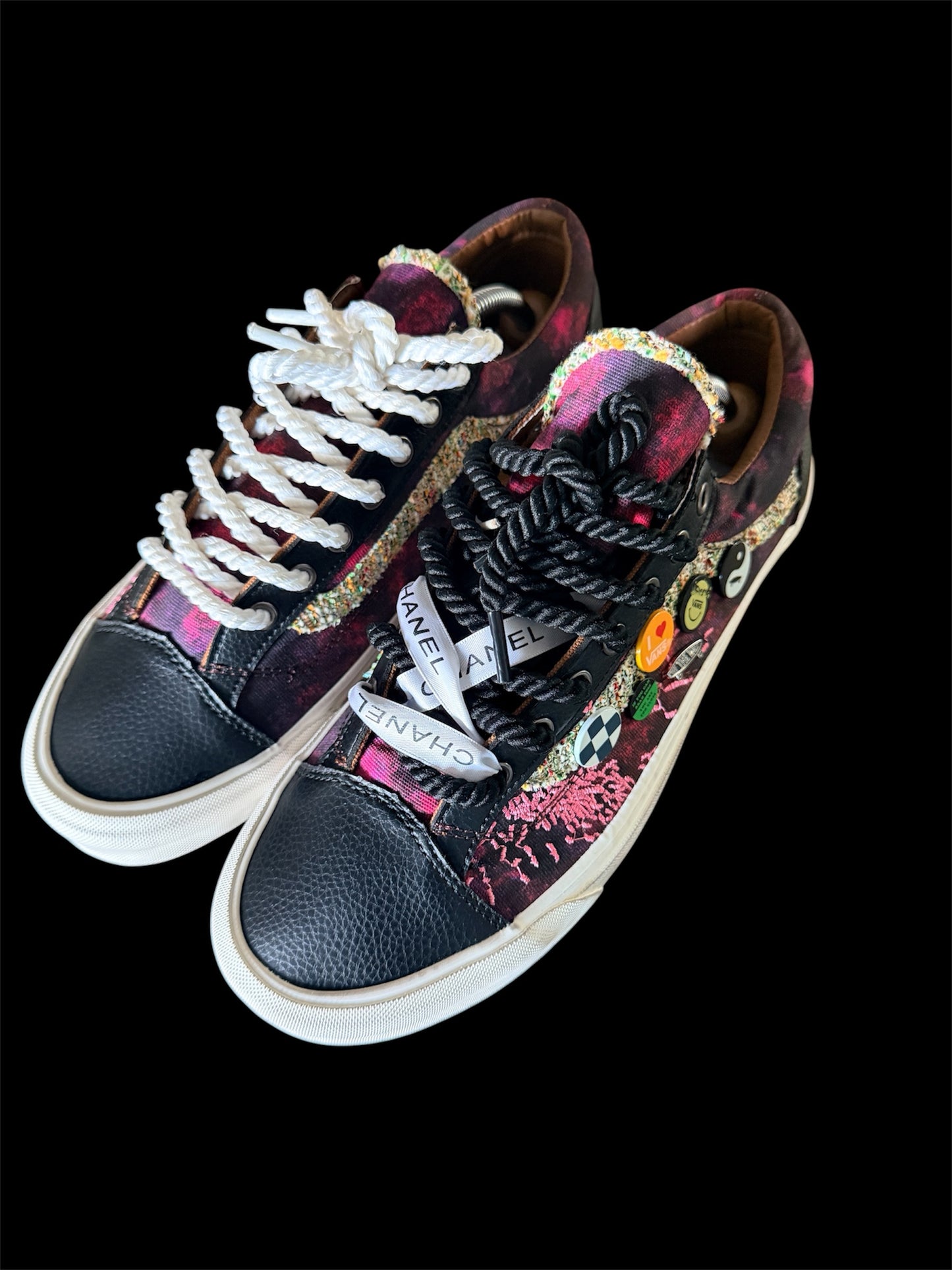 Custom Chanel Rope Lace Vans