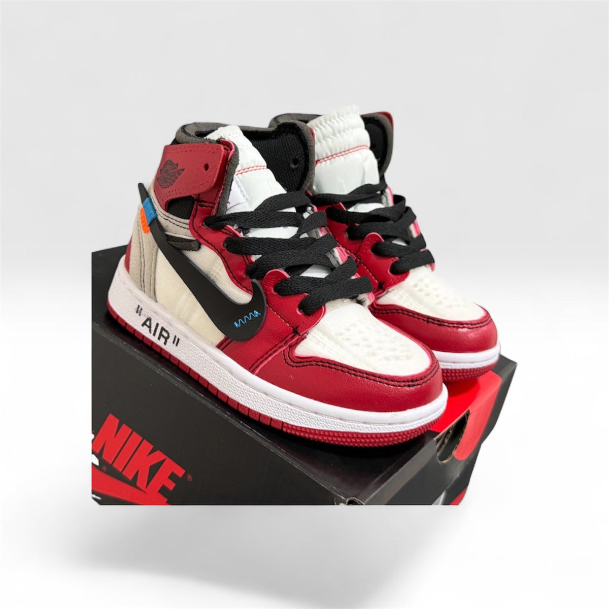 Kids Custom Nike OW Air Jordan 1 Chicago