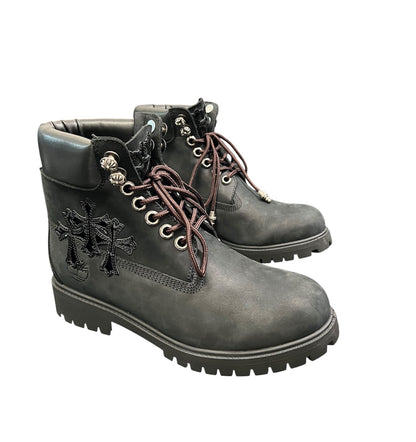 Custom Chrome Hearts Timberlands Black