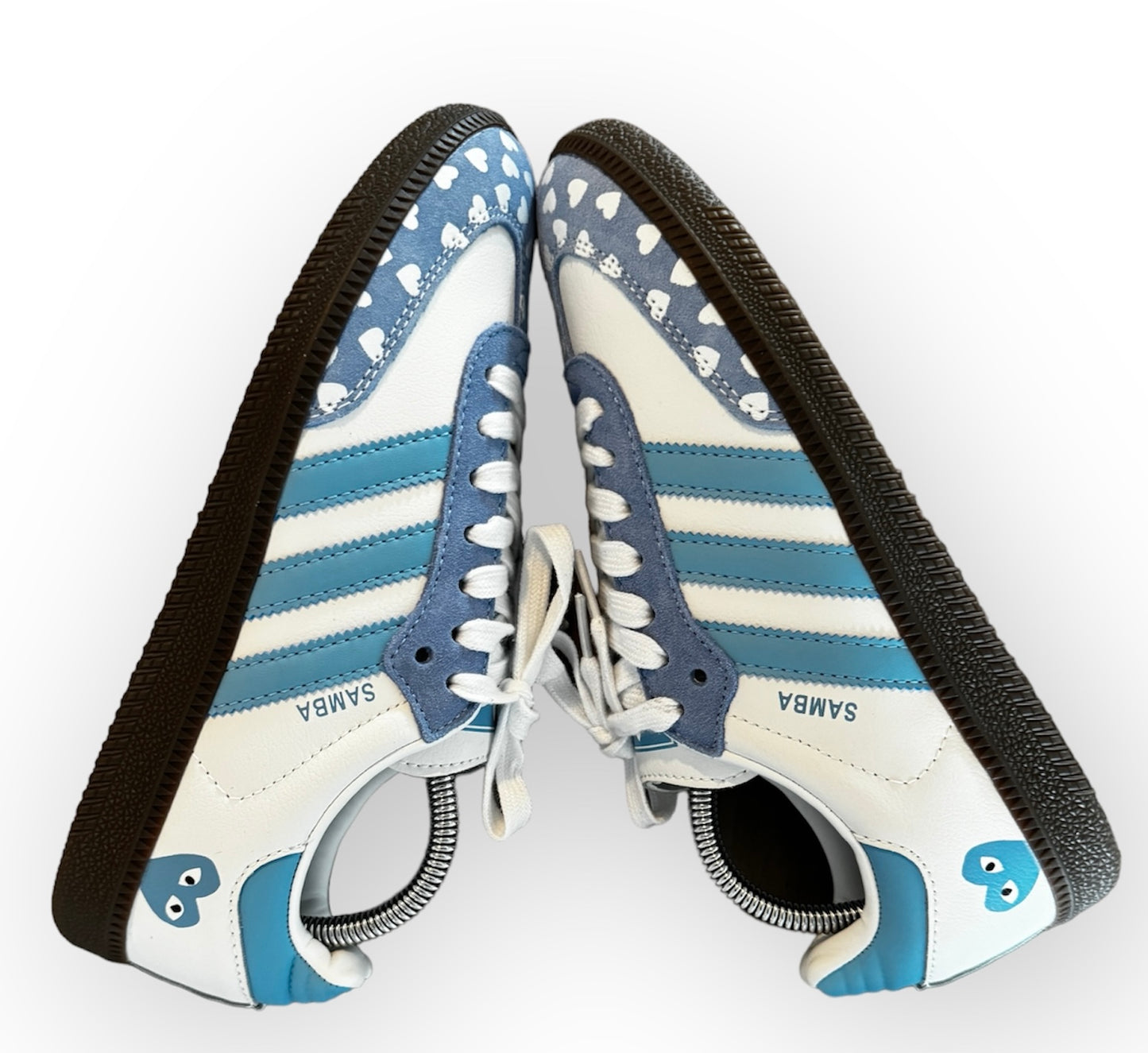 Custom Adidas Samba x CDG Sky Blue JWCKICKS Custom Adidas Samba x CDG Sky Blue JWCKICKS