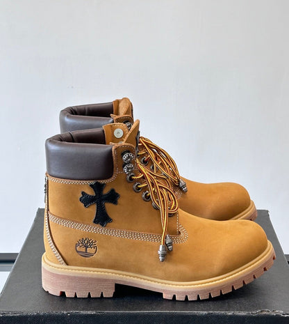 Custom Chrome Hearts Timberlands Tan BC