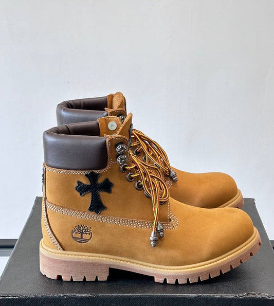 Custom Chrome Hearts Timberlands Tan BC