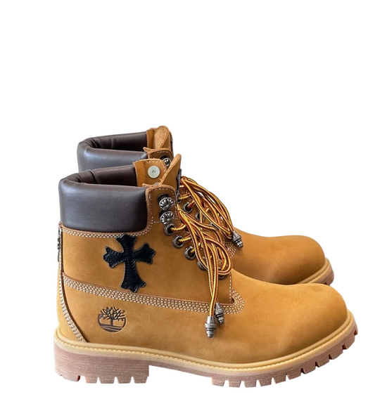 Custom Chrome Hearts Timberlands Tan BC