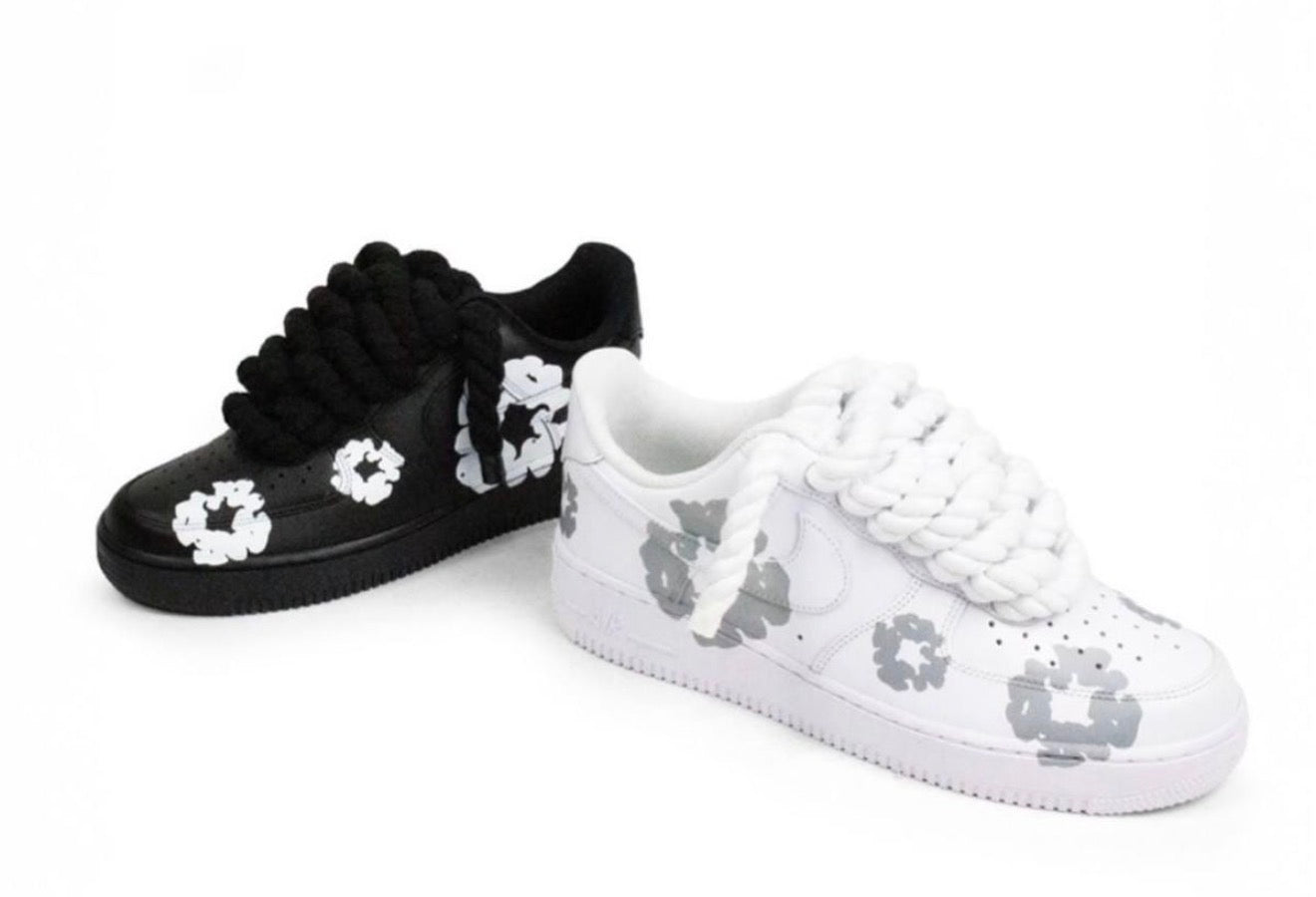 Custom Nike Air force 1 x Denim Tears White