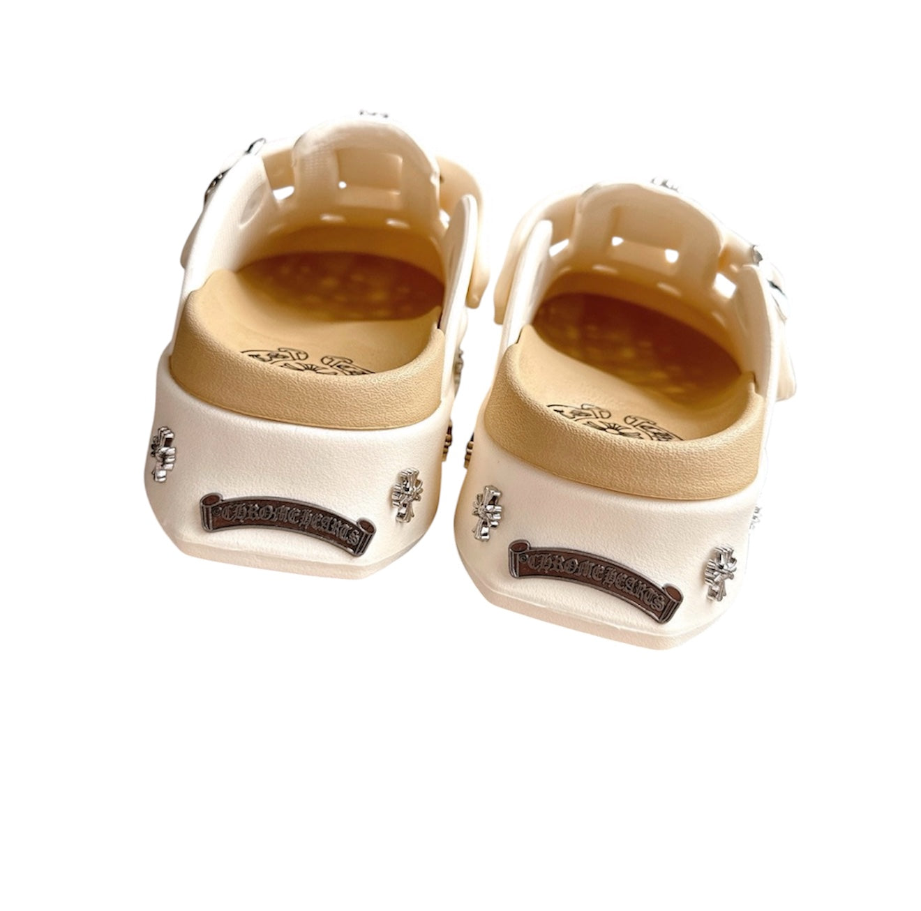 Platform Chrome Hearts Sandals (white)