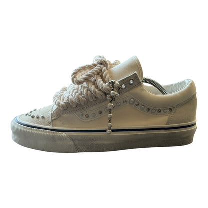Custom Peal White Rope Lace Vans