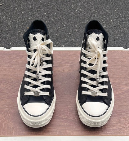 Custom Converse Chuck Taylor High Leather x Chrome Hearts