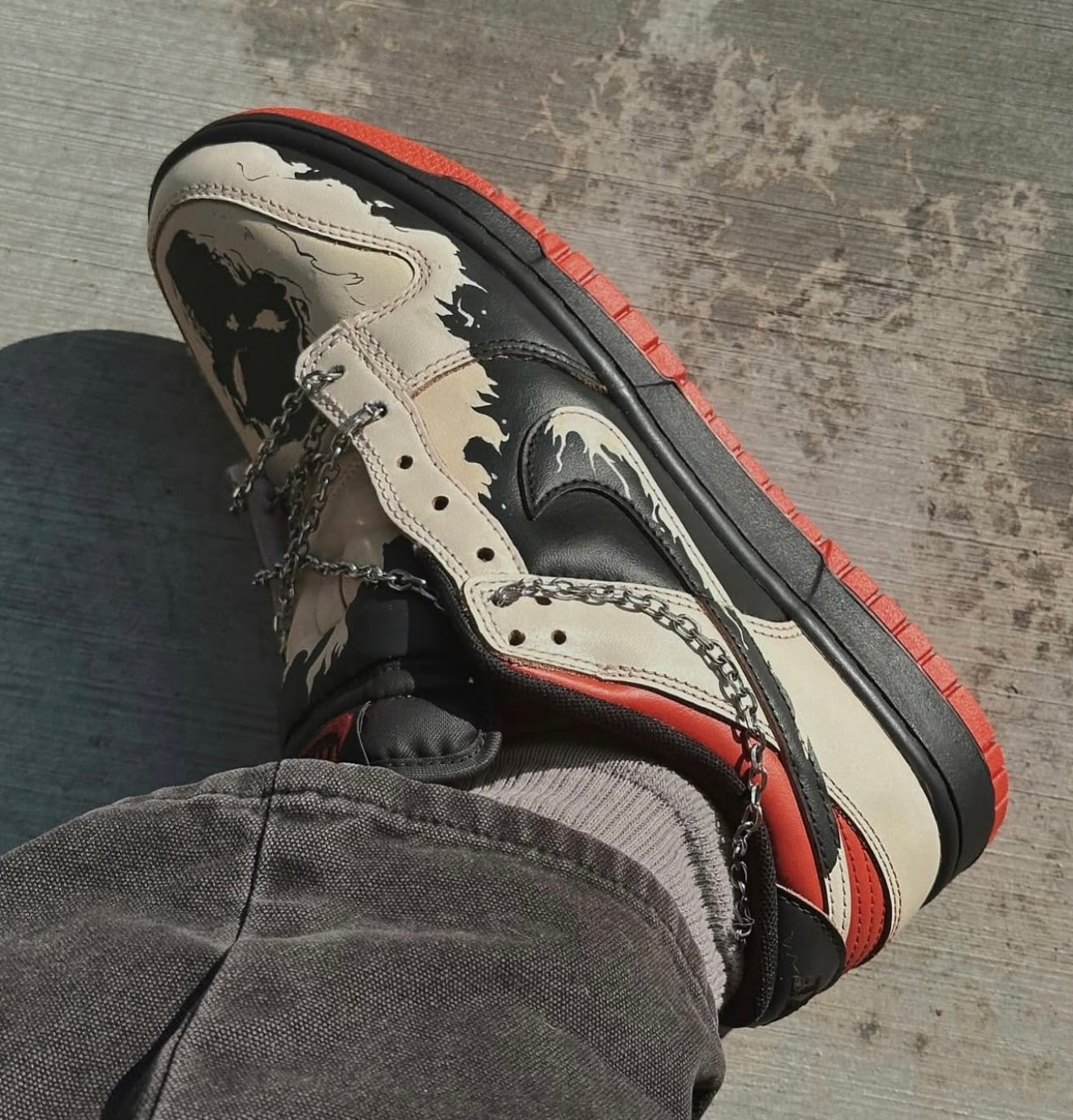 Nike Dunk Low Ghost Rider Custom