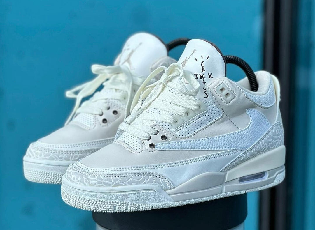 Custom Nike Air Jordan 3 Reverse Swoosh ‘Bone’