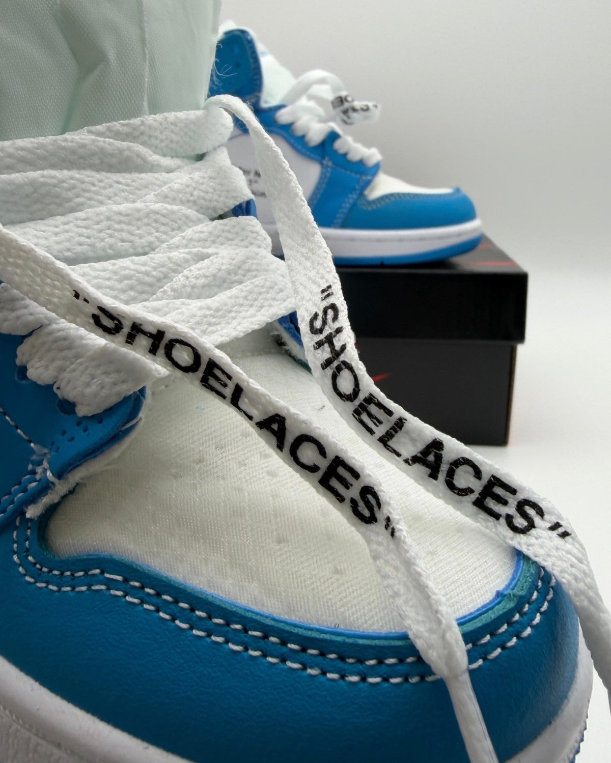 Kids Custom Nike OW Air Jordan 1 UNC