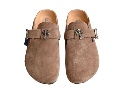 Custom Birkenstocks x Chrome Hearts Brwn