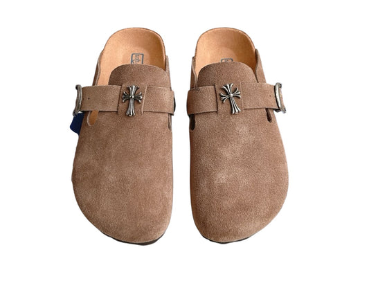 Custom Birkenstocks x Chrome Hearts Brwn