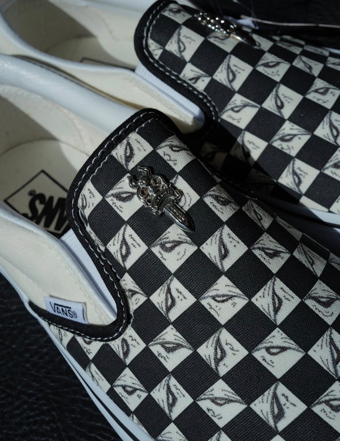 Custom Vans Chrome Hearts Slip On