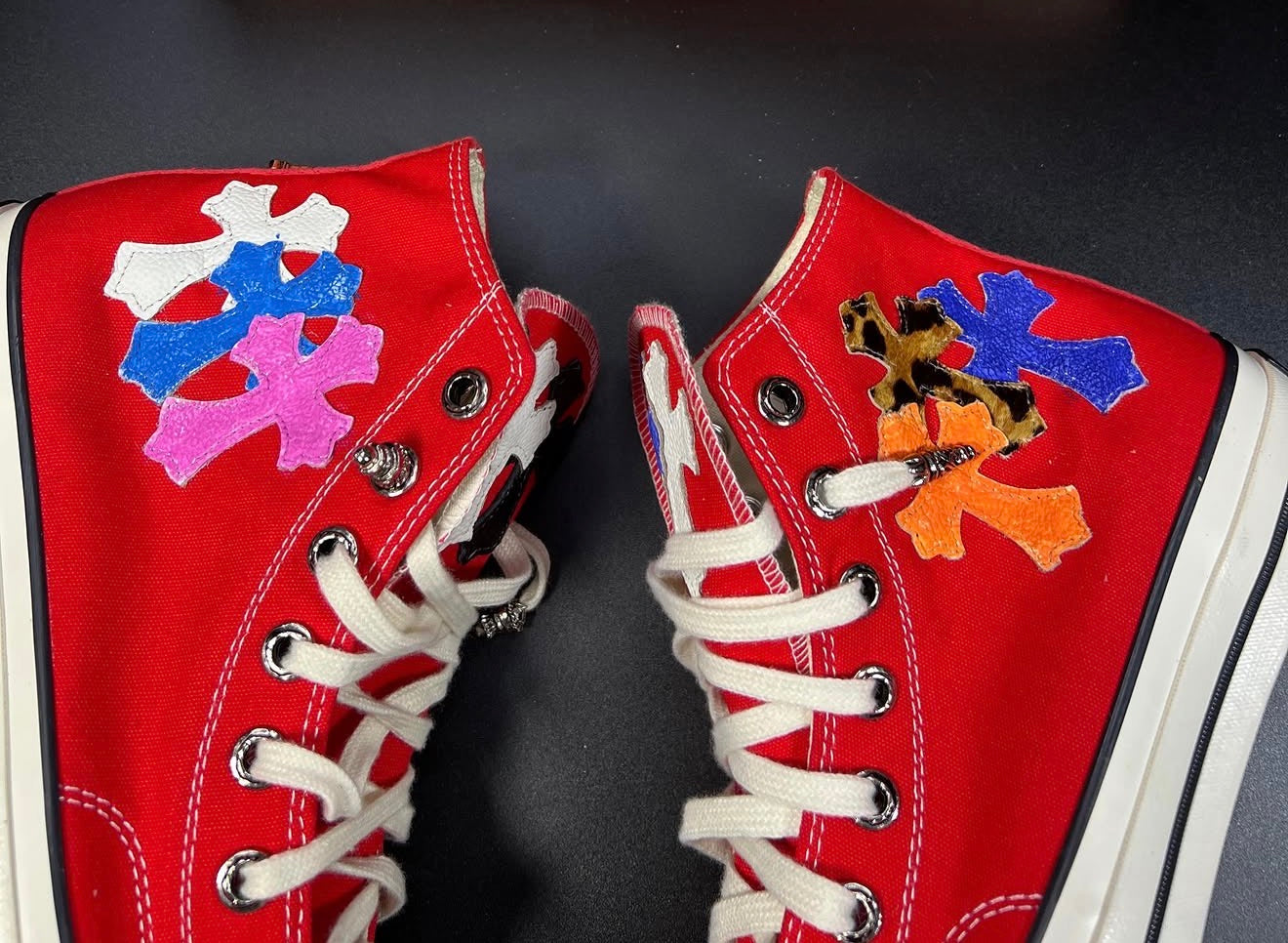 Custom Converse Chuck Taylor High x Chrome Hearts Red