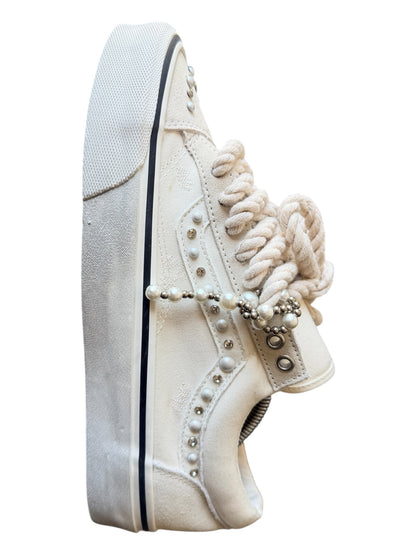 Custom Peal White Rope Lace Vans