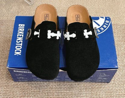 Custom Birkenstocks x Chrome Hearts BW