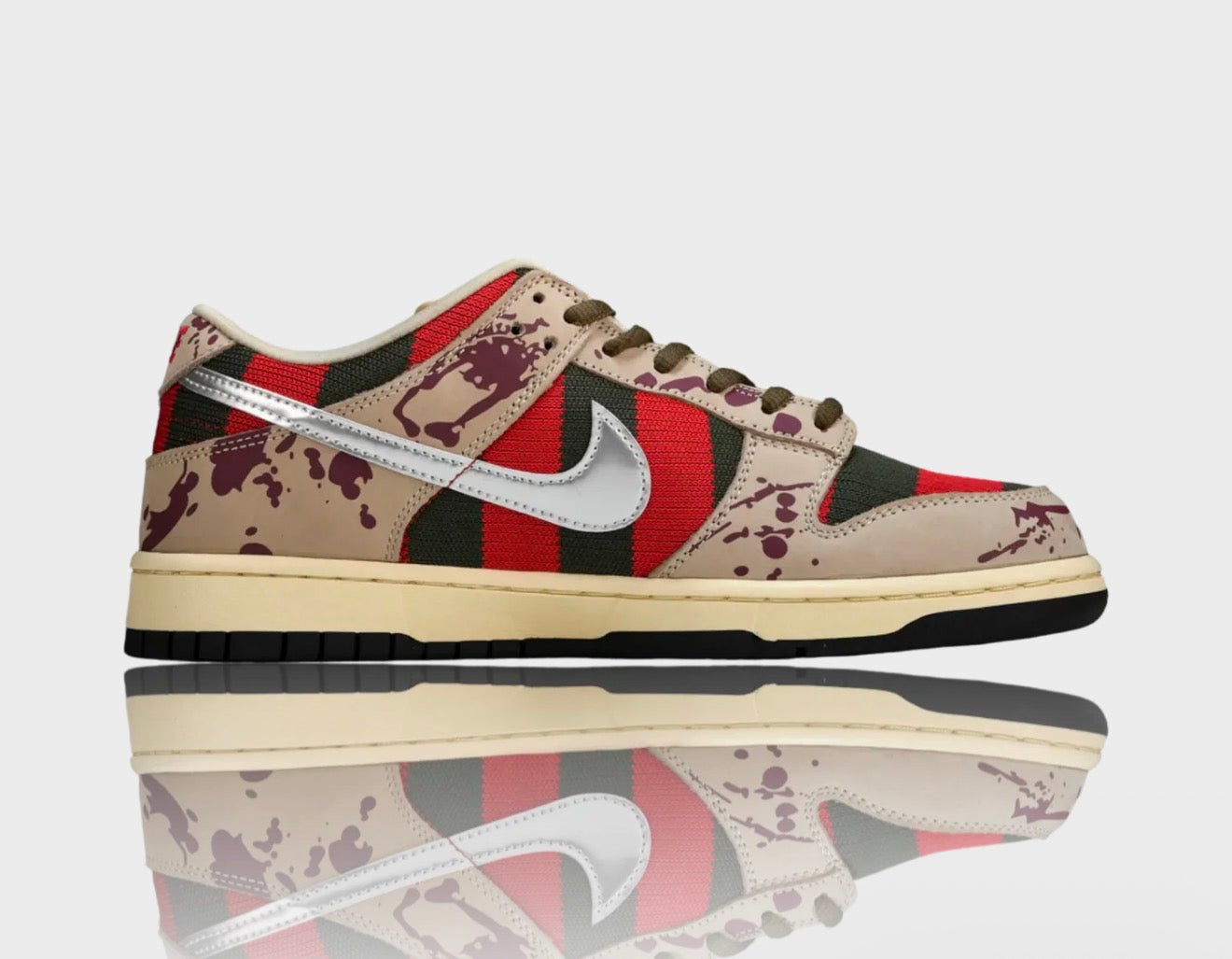 Custom Nike Dunk Low Freddie Krueger